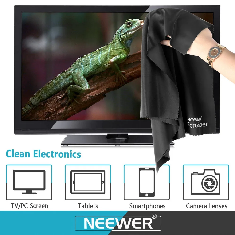 Neewer 4 шт. салфетка из мягкой микрофибры для очистки объектива камеры/светодиодный