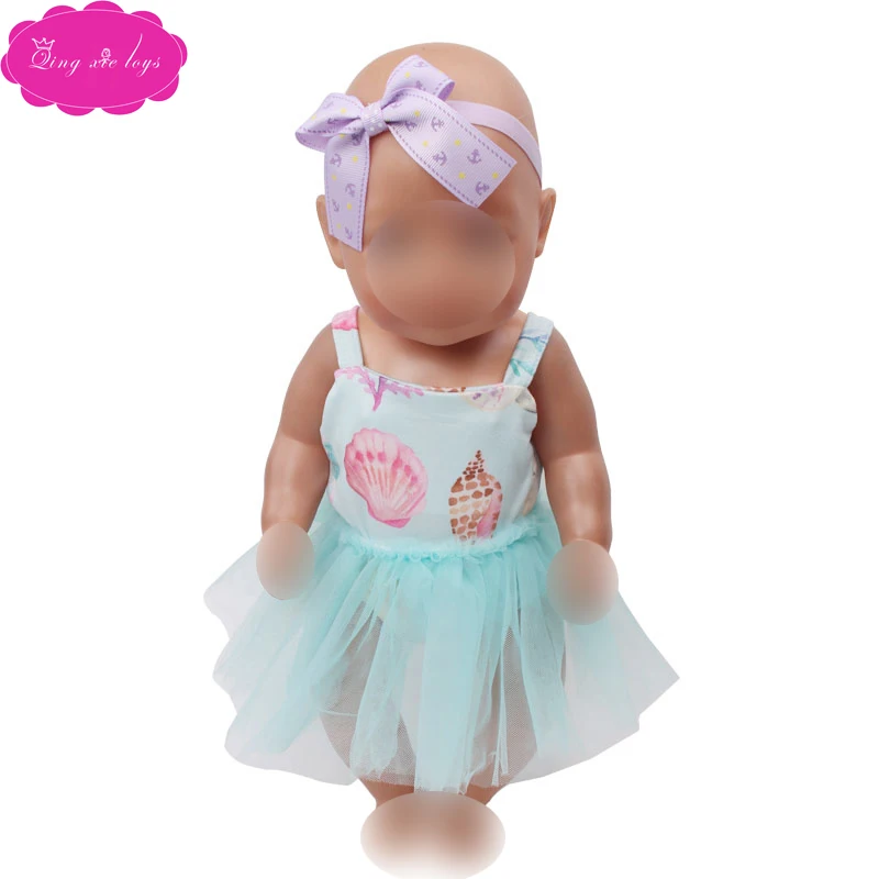 43 cm baby dolls Clothes blue dress + hair belt elf costume accessories fit 18 inch Girl doll As gift to children zf13 | Игрушки и хобби