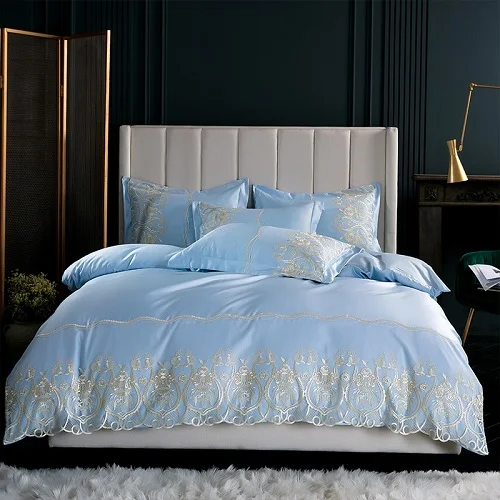 bedding set 8 Белое, розовое, серое сатиновое постельное белье, пододеяльник, хлопок, простыня king size, комплект постельного белья, Комплект постельного белья ropa de cam - Цвет: bedding set 8