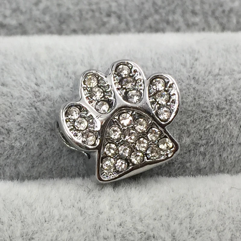 Подвески в виде лап с кристаллами и европейскими бусинами подходят для браслетов