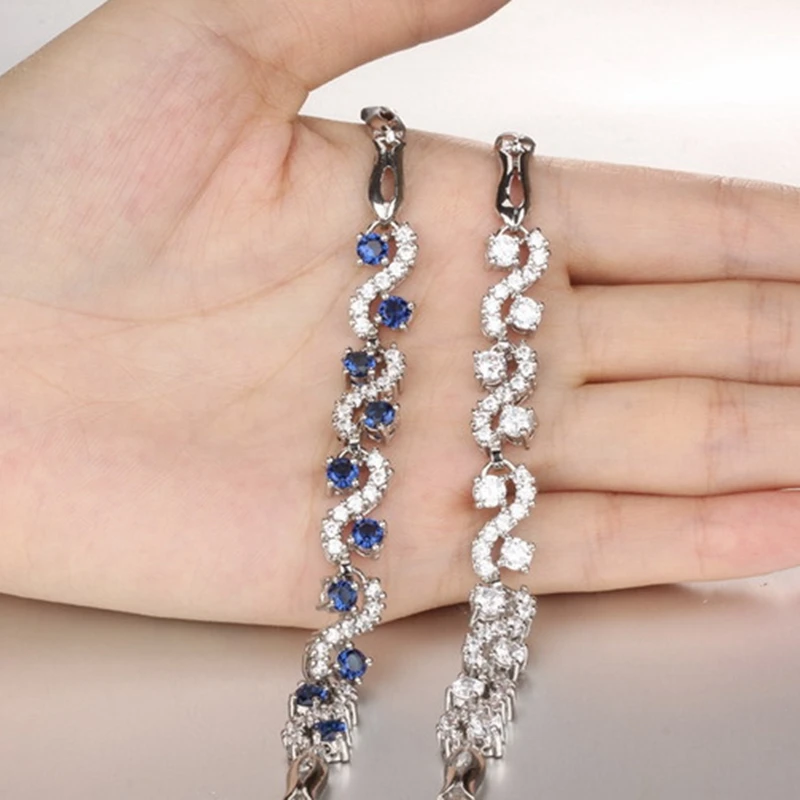 meidi Luxury AAA Cubic Zirconia Tennis Bracelets For Women Crystal Zircon Inlay Charms Bracelet Bride Wedding Jewelry | Украшения и