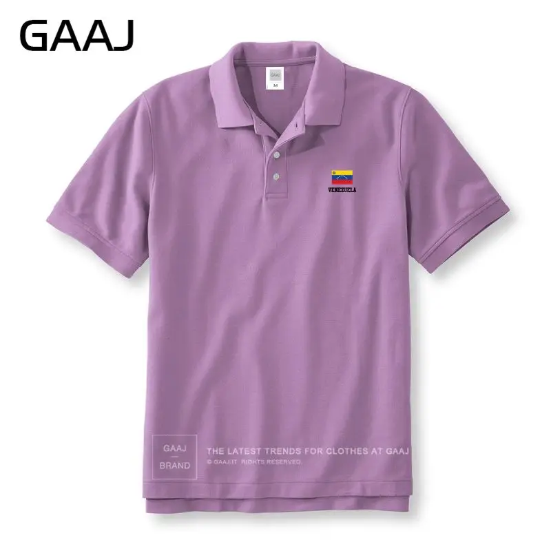 GAAJ Venezuela Flag Polo рубашки для мужчин и женщин унисекс повседневные однотонные летние рубашки поло для мужчин Деловая и Повседневная рубашка высокого качества# 4XE8F - Цвет: Light Purple