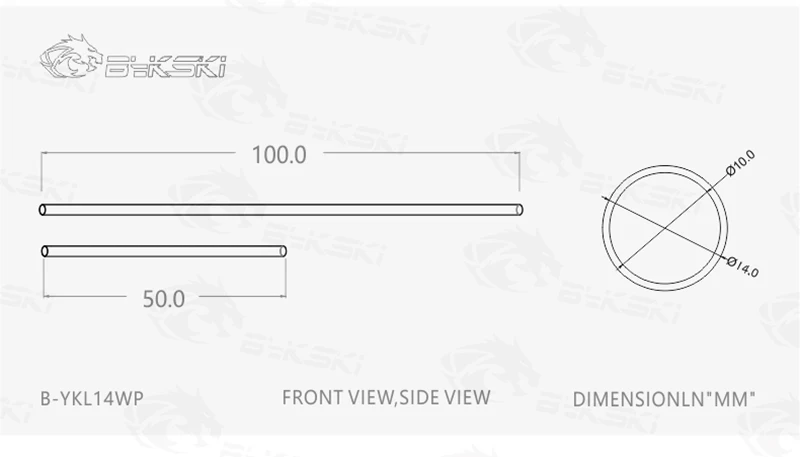 2 шт./лот BYKSKI PMMA/PETG жесткая трубка(OD12mm/OD14mm/OD16mm)+ 2 мм толщина+ 50 см длина Прозрачная Жесткая труба