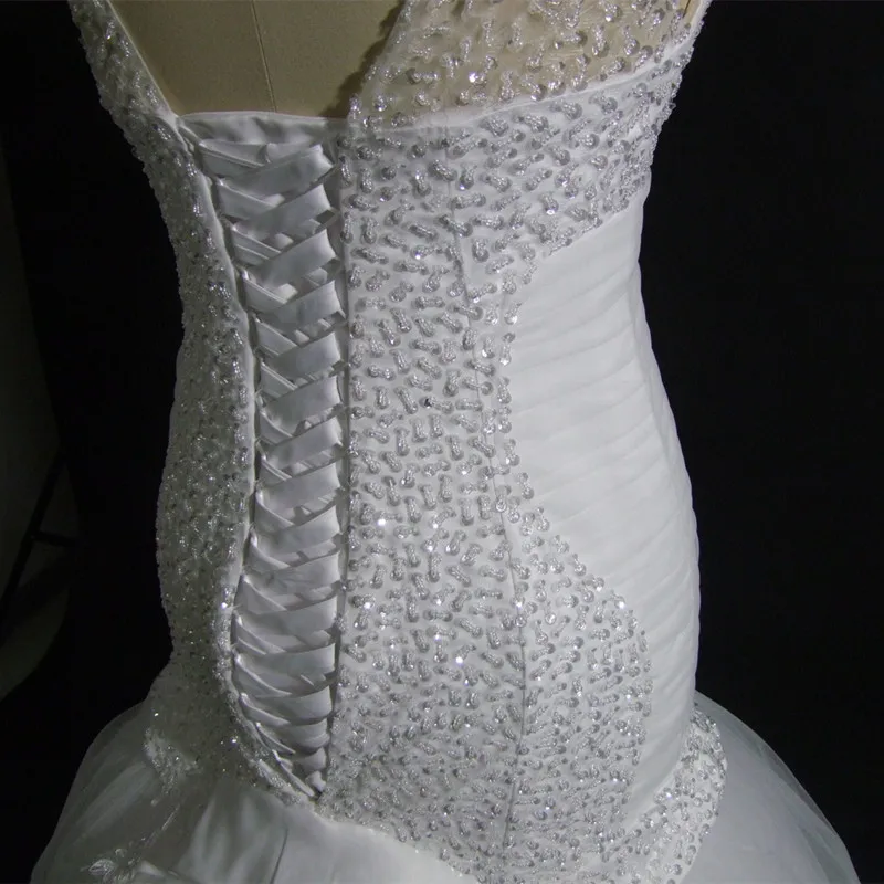 QQ Lover New Mermaid Wedding Dress With Video Custom-made African Styles Gown Dresses | Свадьбы и торжества