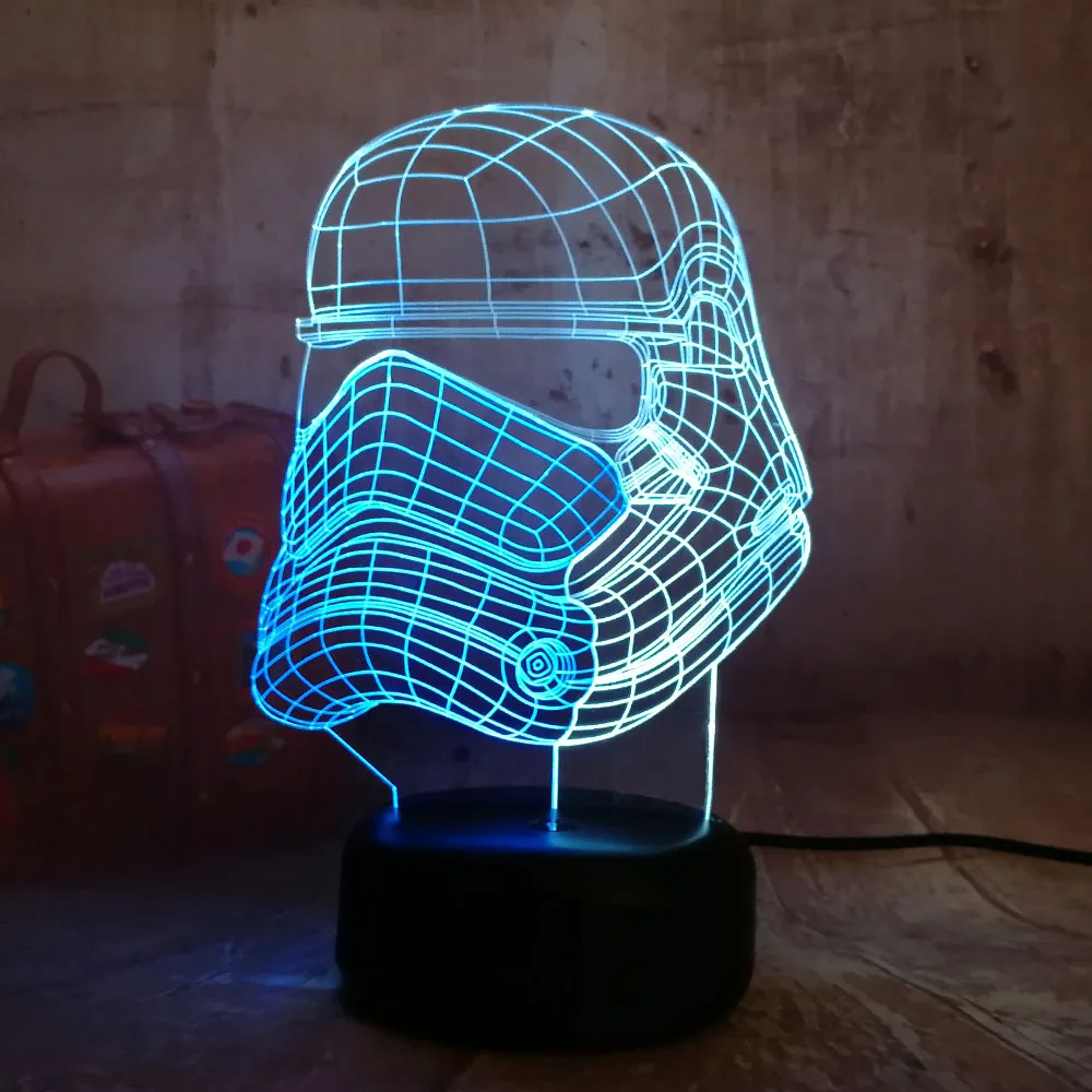 Новинка Звездные войны 3D ночник светильник RGB светодиодный смешанный 7 цветов для