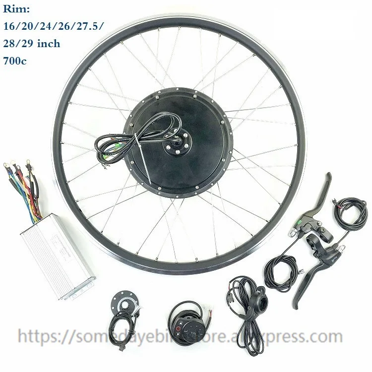 Электрический велосипед конверсионный комплект 48V 1000W безщеточный мотор для центрального движения колеса 24/26/28/29 дюймов 700C колеса с KT LED900S Дисплей