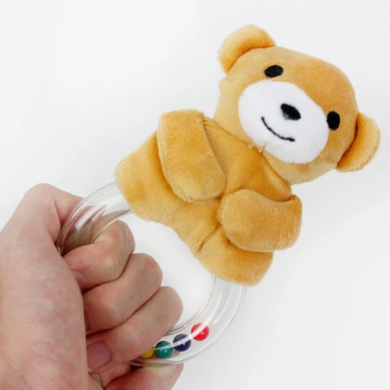 Симпатичные детские погремушки круглые с животными классические интерактивные