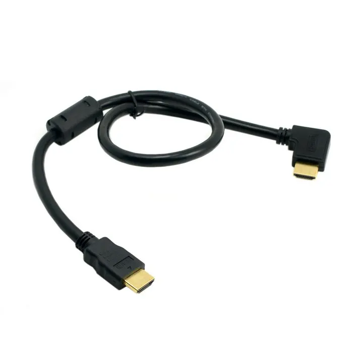 

Кабель «Папа-папа», прямоугольный, HDMI, 1.4, с поддержкой 3D и ethernet, 50 см, черного цвета, с ферритовыми сердечниками