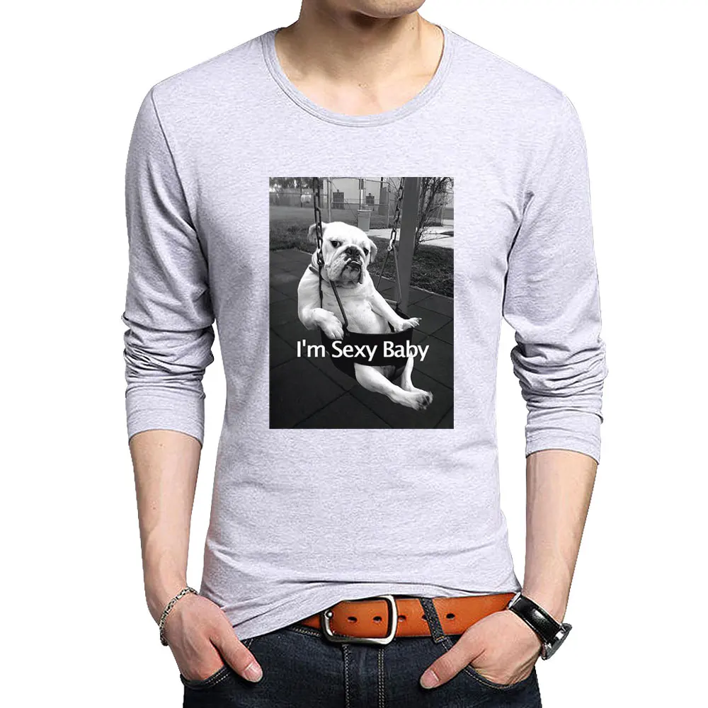 Футболка мужская с длинным рукавом модная тенниска в стиле хип хоп забавная