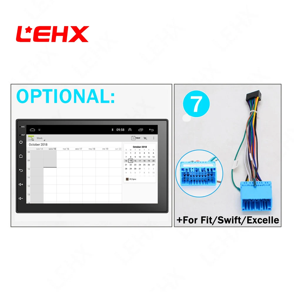 LE701A--Fit-Sift 7''Car Android8.1 Car Radio Stereo GPS Navigation Bluetooth USB 2 Din Touch Car Multimedia Player Audio Player Autoradio Rated - Цвет: LE701A--Fit-Sift