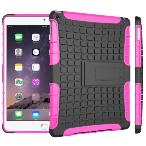 Противоударный защитный чехол Крышка для IPad Mini 1/2/3/4 Air/Air 2/Pro 9,7 - Цвет: Розово-красный