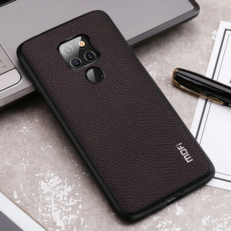 Для huawei mate 20 Pro чехол Mofi для huawei mate 20 чехол-накладка mate 20 HMA-Al00 mate 20Pro LYA-Al00 Обложка на заднюю панель из искусственной кожи черный - Цвет: Brown