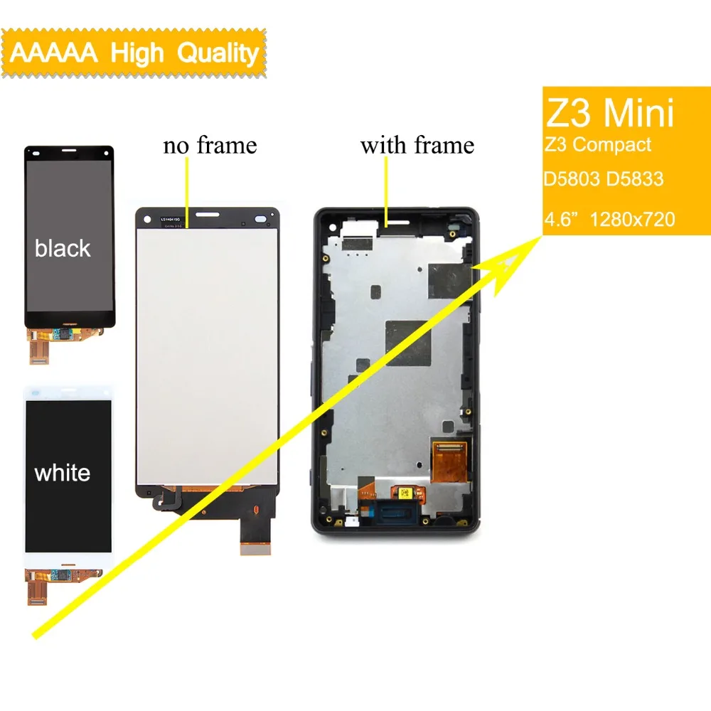 4 6 &quotоригинальный ЖК-дисплей для Sony Xperia Z3 compact D5803 D5833 Дисплей планшета Сенсор мини