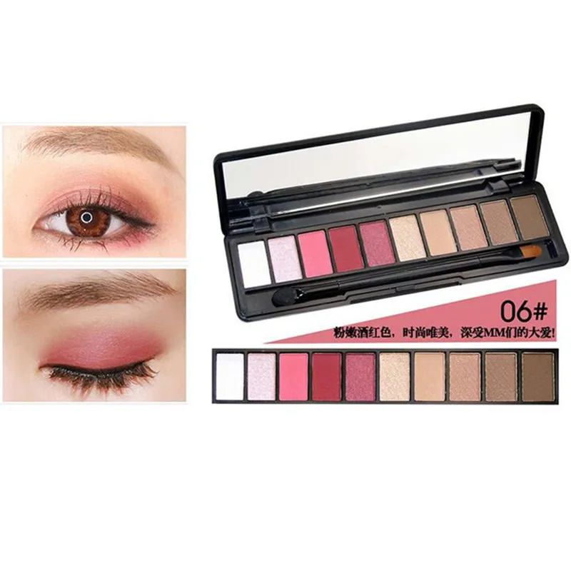 Совершенно новые модные блестящие матовые тени для век 10 цветов палитра макияжа