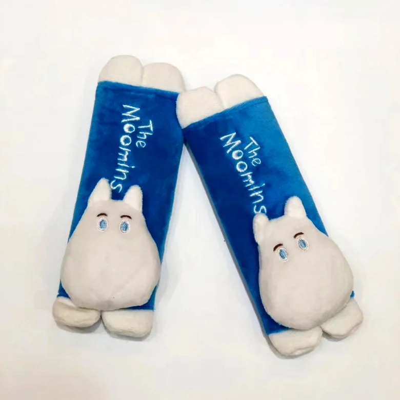 blue 1 пара 20 см мультфильм анпанмен стежка Марио Дораэмон автомобиль плюшевое покрытие ремня безопасности наплечный коврик автомобиль игрушка оптом - Цвет: blue