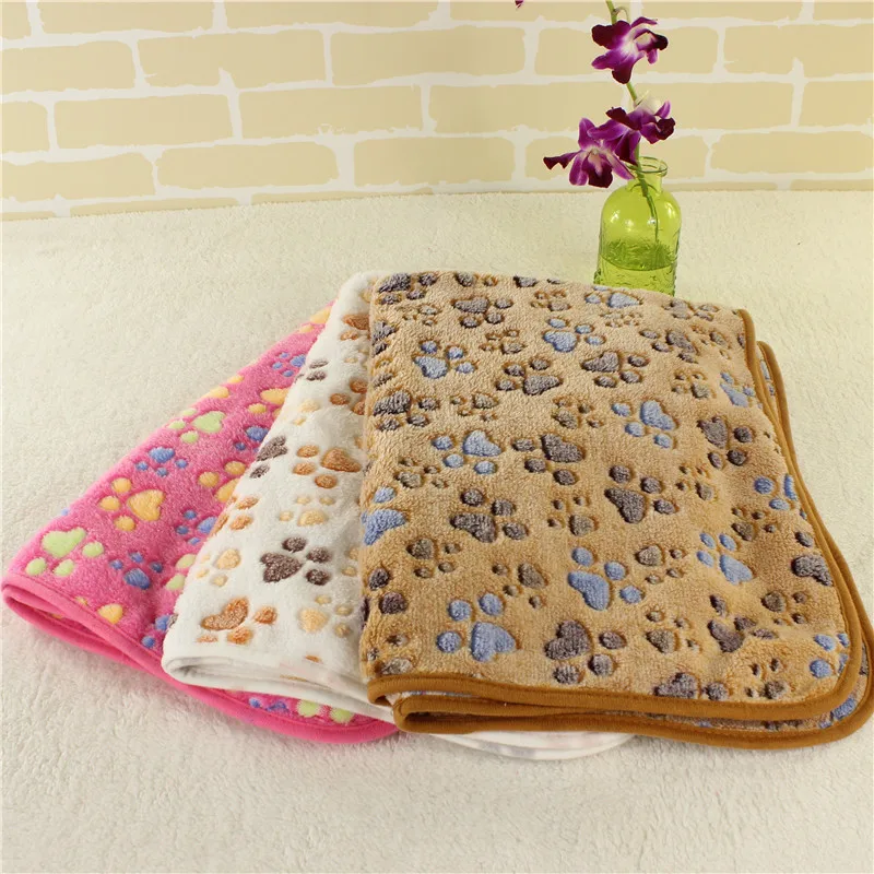 Новый дизайн коралловый флисовый для питомца Кошка Одеяло зимняя одежда собак