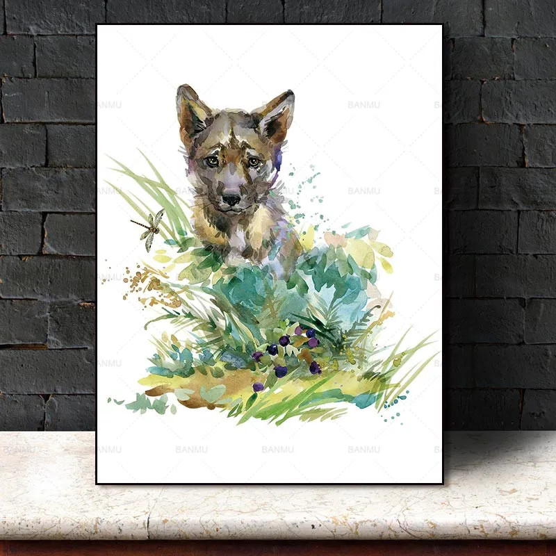 

Canvas print Painting abstract painting art prints cartoon animals on canvas home art decor no frame Wall art pictures
