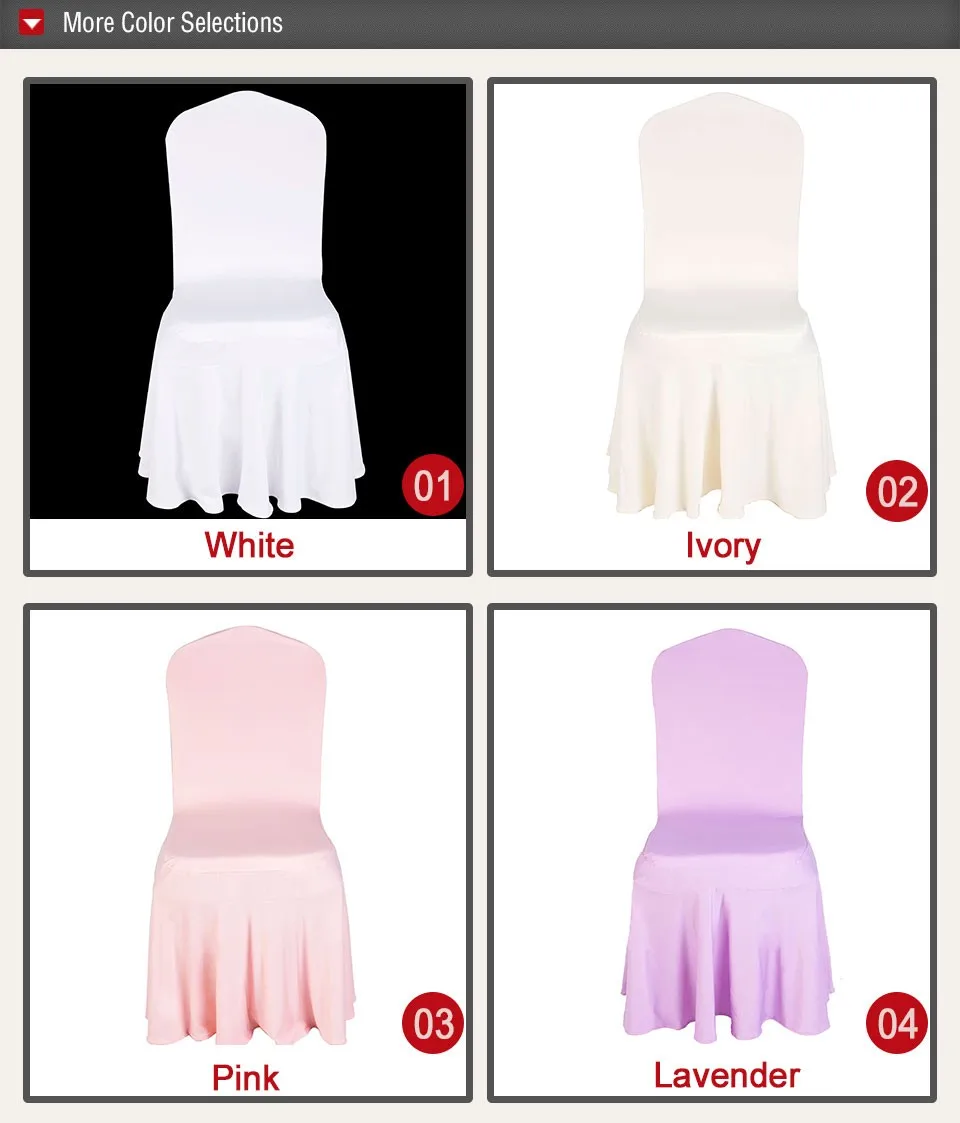 Упаковка из 100 спандекса Чехол для стула юбка чехол свадьбы даже вечеринки | Дом и