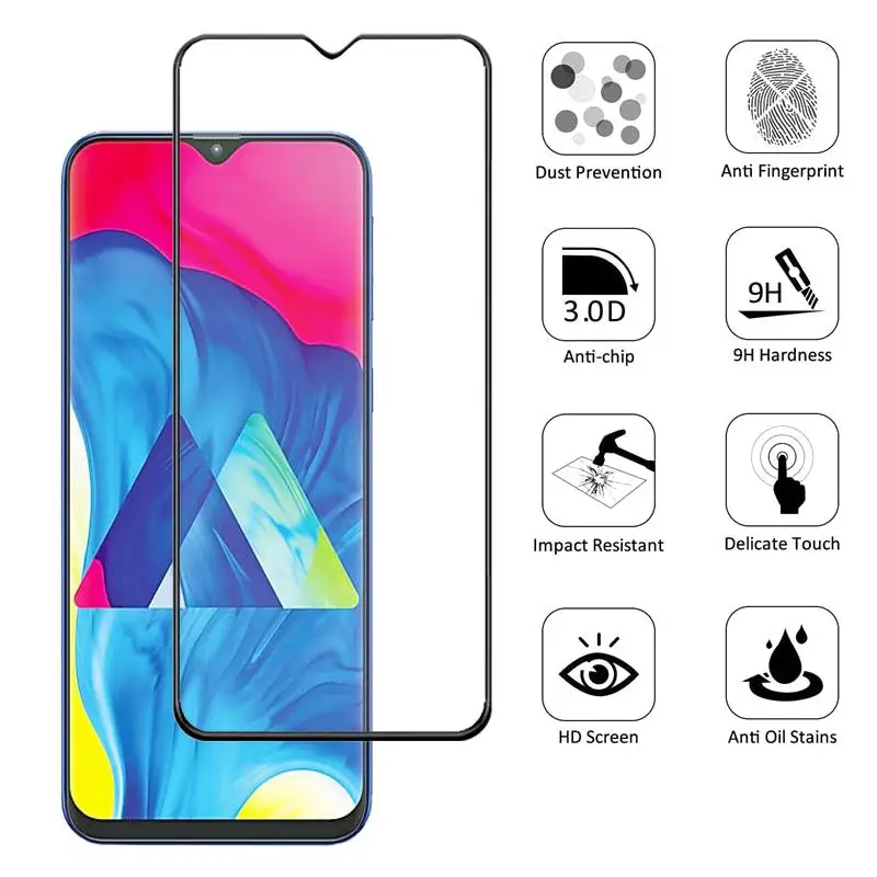 Защитное стекло для Samsung Galaxy A70 чехол с полным покрытием A30 A40 A50 2019 закаленное Sumsung