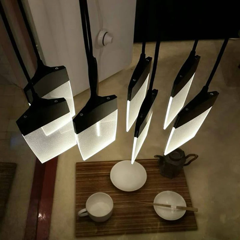 저렴한 IKVVT 현대 LED 펜 던 트 조명 부엌 섬 다이닝 룸 숍 바 카운터 장식 미니멀리즘 펜 던 트 램프 비품