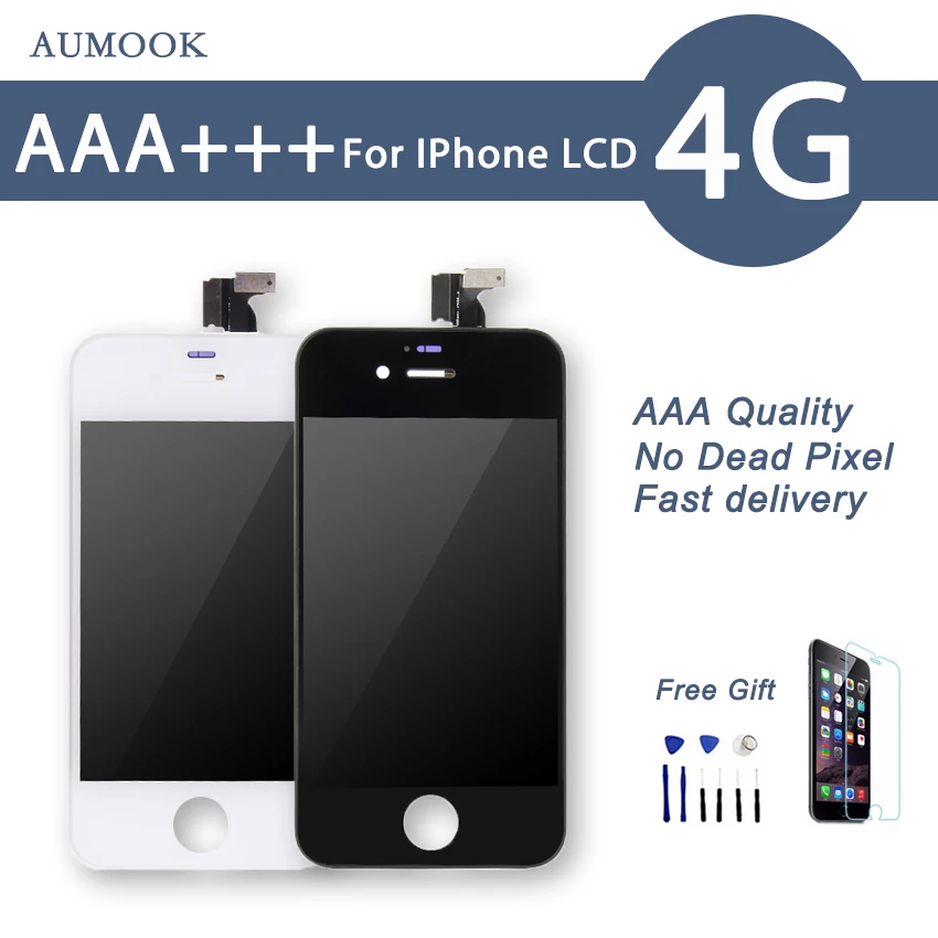 Класс AAA Новый ЖК экран для iPhone 4 с сенсорным экраном дигитайзер сборка Замена 3 5