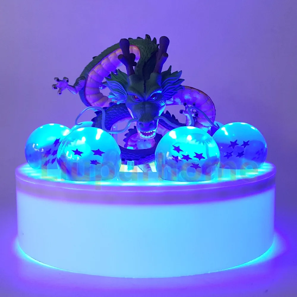 Dragon Ball Z Shenron с синим светодиодным хрустальным шариком DIY дисплей набор аниме Dragon Ball Z Son Goku Led ночник Lampara Led