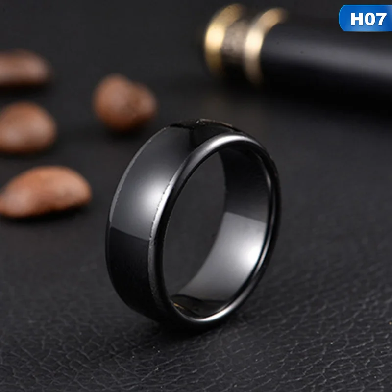 Inner diameter 22mm 125 кГц/13,56 МГц RFID черная керамика Смарт палец кольцо носить для мужчин или женщин RFID Копир писатель Дубликатор Программист считыватель 1 шт - Цвет: Inner diameter 22mm