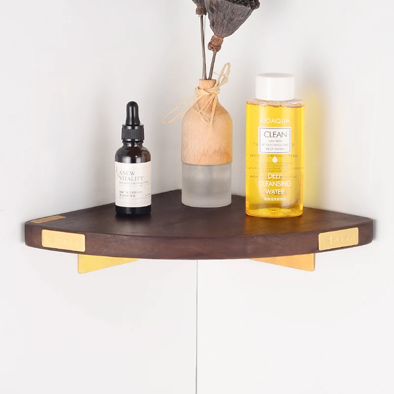 Держатель для полотенец ванной комнаты латунный деревянный держатель настенный