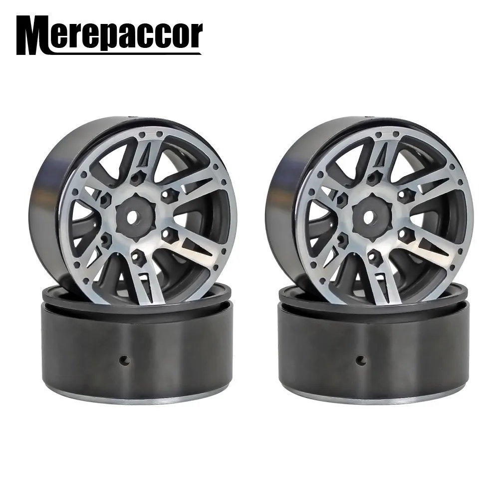 4 шт. RC Рок Гусеничный металлический обод колеса 1,9 дюймов BEADLOCK для 1/10 Axial SCX10 90046 TAMIYA CC01 D90 D110 TF2 Traxxas TRX-4