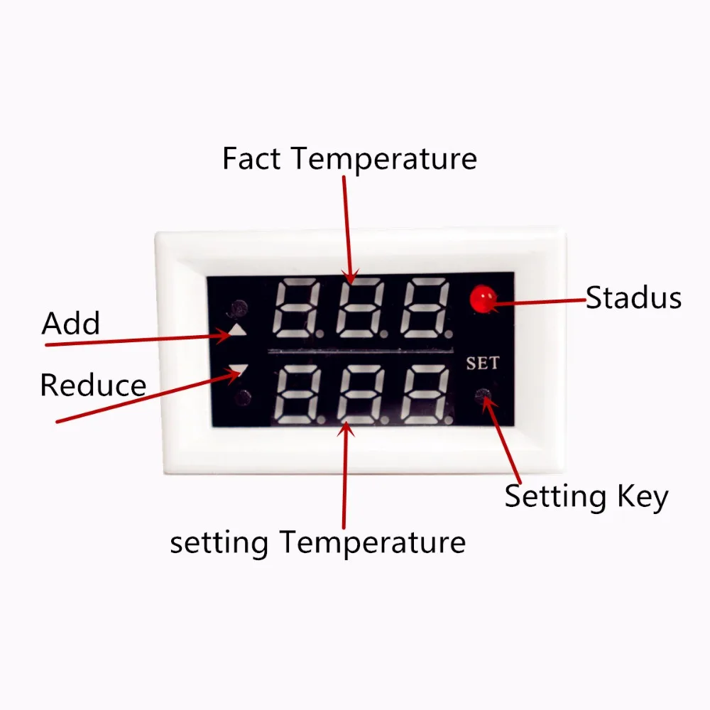 High Quality DC12V Temperature Controller /Digital Display Intelligent Switch/With Relay 210 degree | Электроника