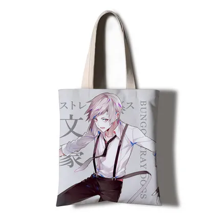 Bungou Stray Dogs портативный из парусины пакет сумка Osamu Dazai atsushi nakajima cos хозяйственная сумка большой вместимости Индивидуальная сумка - Цвет: 7