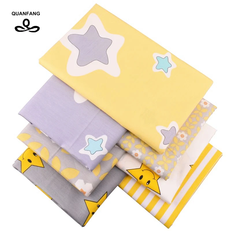 QUANFANG Star & Flower Серия набивная саржевая хлопковая ткань для шитья стеганая детские