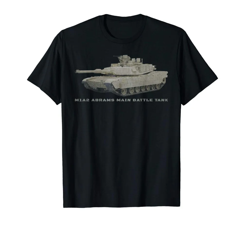 

M1A2 Abrams Battle Tank T Shirt Gift Summer 2019 Short Sleeve Plus Size Fashion Street Wear Tops Homme American Fit T Shirt
