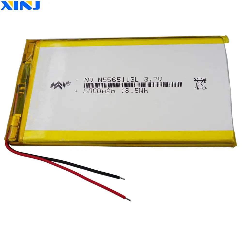 XINJ 3 7 V 5000mAh литий полимерный аккумулятор 5565113 для GPS PSP ipod электронная книга PAD