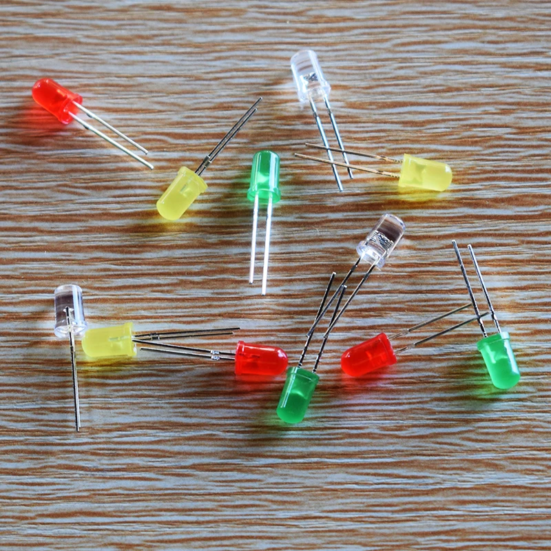 100 шт. 5 мм F5 СВЕТОДИОДНЫЕ игрушки DIY аксессуары/части технической модели детские