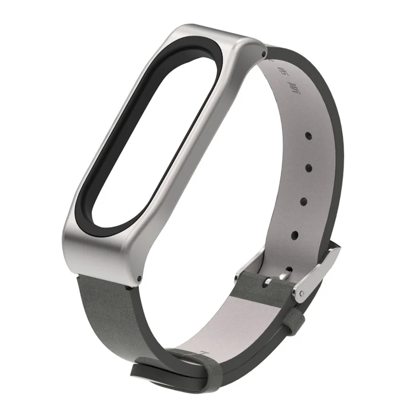 Gray Браслет mi jobs mi Band 3, ремешок из искусственной кожи для Xiaomi mi, браслет 4, Смарт-часы, браслет mi Band 3, аксессуары, браслет 3 - Цвет: Gray