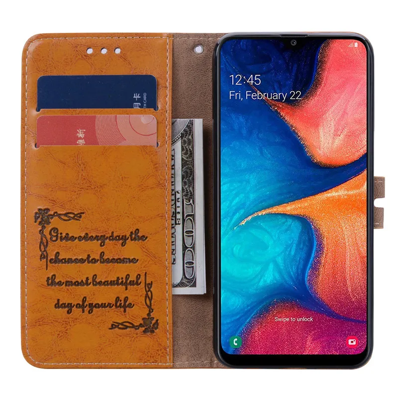 Роскошный кожаный флип-чехол для samsung Galaxy A20E чехол силиконовый A20 A 20 E 20E кошелек чехол для телефона Funda samsung A20 чехол Coque