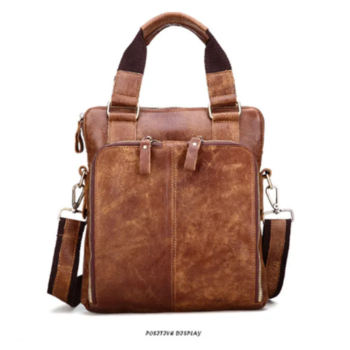 New Business Men's Shoulder Bag Brand Genuine Leather Male Menssenger Bags Luxury Cow Handbags Men Crossbody brown | Багаж и сумки