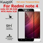 Для redmi note 4 полное покрытие закаленное стекло PRO MTK Helio x20 оригинальный экран защитный смартфон закаленное 5,5 дюймов дисплей 9H