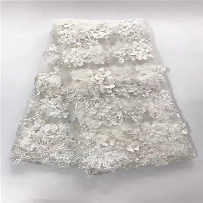3d кружева бисером ткани вышитые цветы французский Тюль Кружева 2017 Последние для
