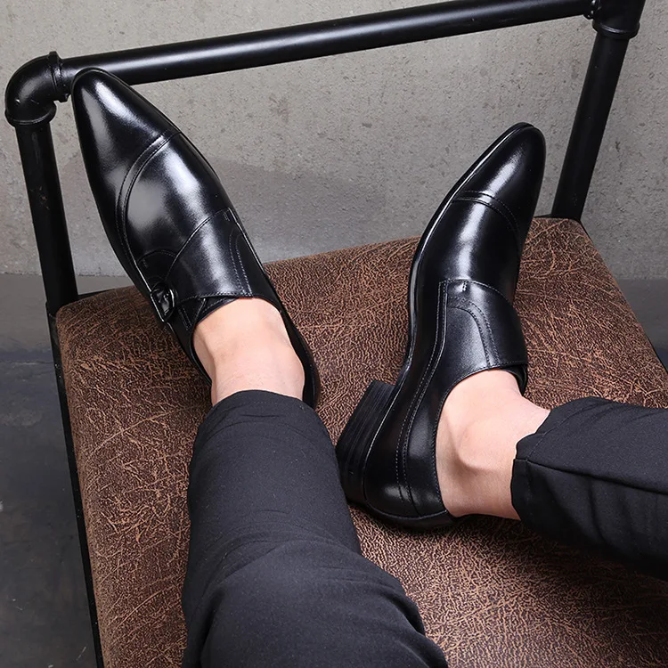 

Spring 2019 New Shoes Men's Tide Pointed Business Dress Shoes Zapatos Formal Hombre