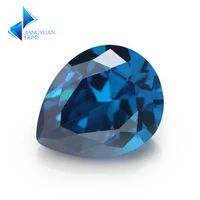 pear shape dark seablue aaaaa cubic zirconia 2x3 10x14mm synthetic gems cz stone for jewelry