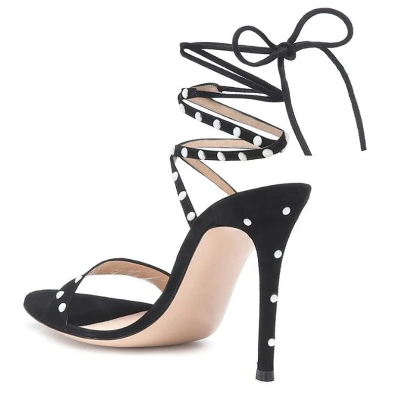 Beli Wanita Sepatu Mewah Bling Bling Berkilauan Mutiara Lace-Up Gladiator Sandal Berlian Imitasi Tinggi Tumit Sandal Pernikahan Gaun Sepatu