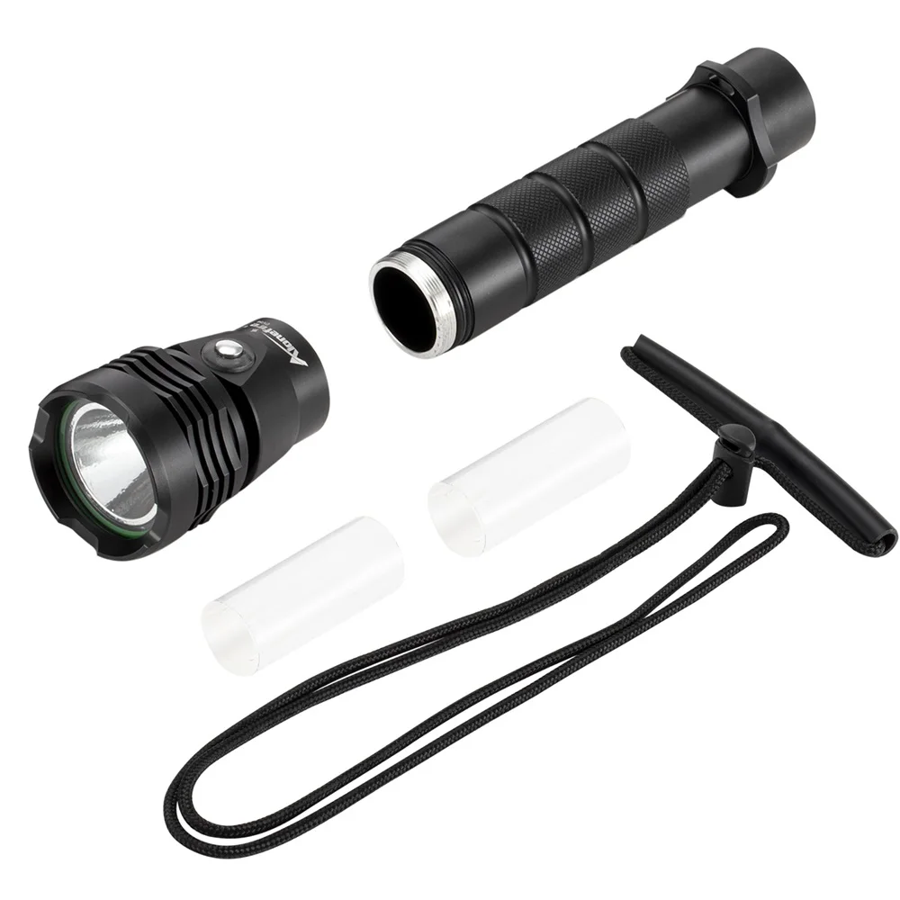 Barato AloneFire DV54 LED Buceo Linterna Antorcha Linterna Potente Xhp50 Bajo El Agua LED Impermeable Buceo Linterna