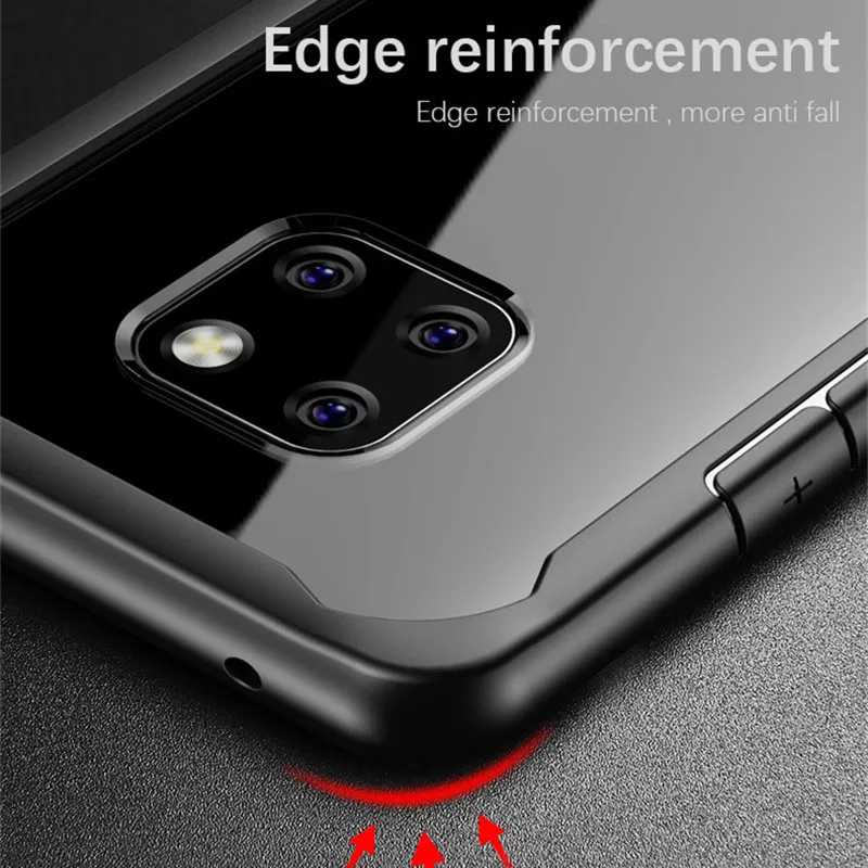 Ударопрочный чехол QINUO с мягким краем для Huawei P30 Pro P20 Lite Mate 20 Nova 4 3E Samsung S10 Plus S8 S9