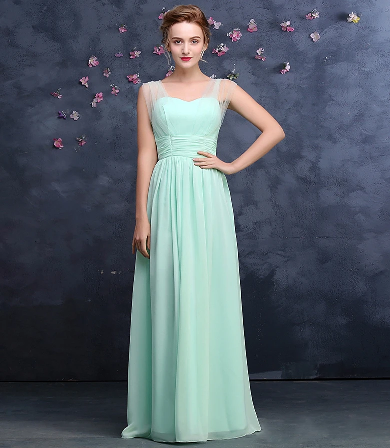 Vestidos de madrinha Новое сексуальное шифоновое Тюлевое платье с v-образным вырезом трапециевидной формы мятно-зеленого цвета шампанского розового Королевского синего цвета лиловое платье подружки невесты длинное платье