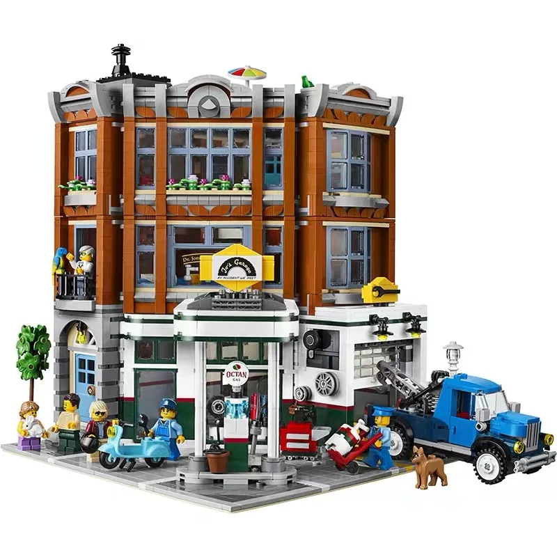 Создатель 15042 City Building House угловой гараж набор совместим с lego 10264 модель здания