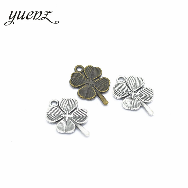 Yuenz 50 шт. ювелирной моды сплав Clover Подвески Металл Подвеска DIY ювелирных Интимные аксессуары ожерелье