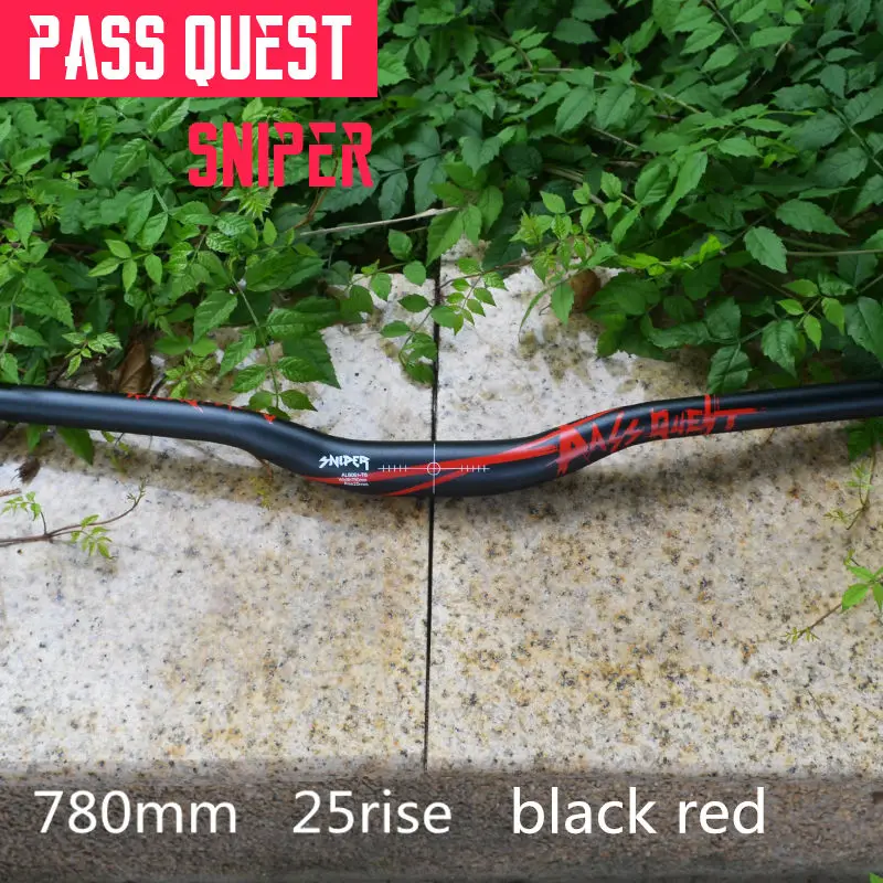 Pass Quest SNIPER руль для велосипеда 720 мм/780 мм алюминиевый сплав MTB 31,8 mmAM DH FR ENDURO руль 8 цветов - Цвет: 780mm black red
