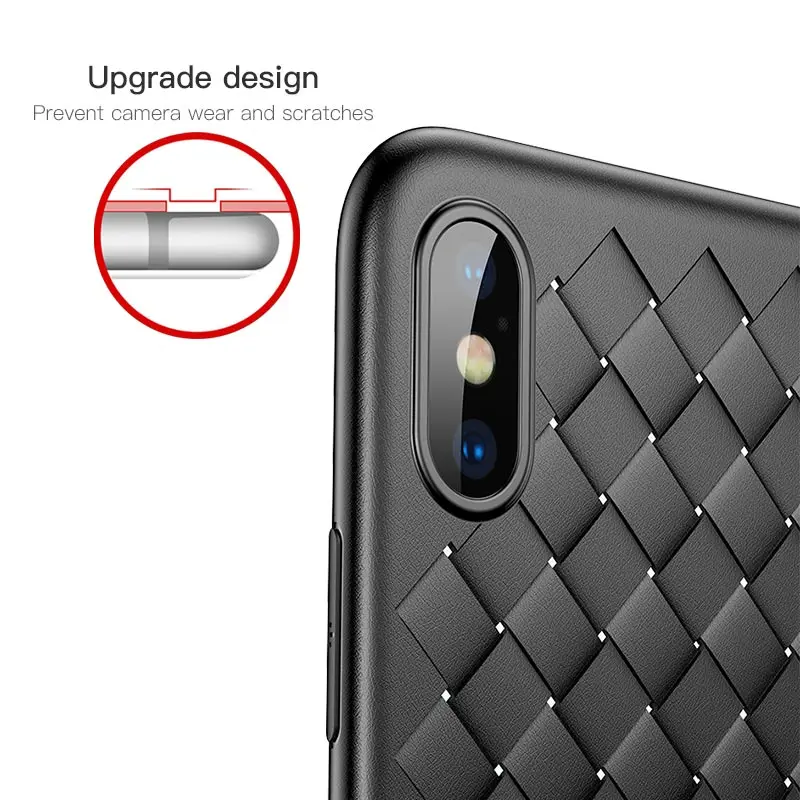 Soft Phone Case For iPhone Xs Max X 8 6 6s Plus Luxury Grid Weaving Ultra Thin Silicone Accessories Back Cover 7 |